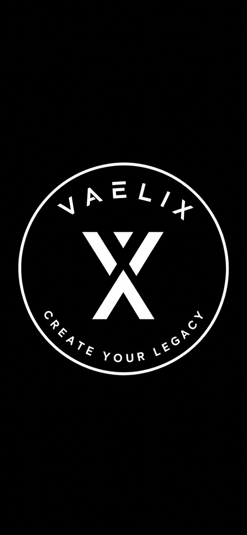 VAELIX CREATE YOUR LEGACY サークルロゴ